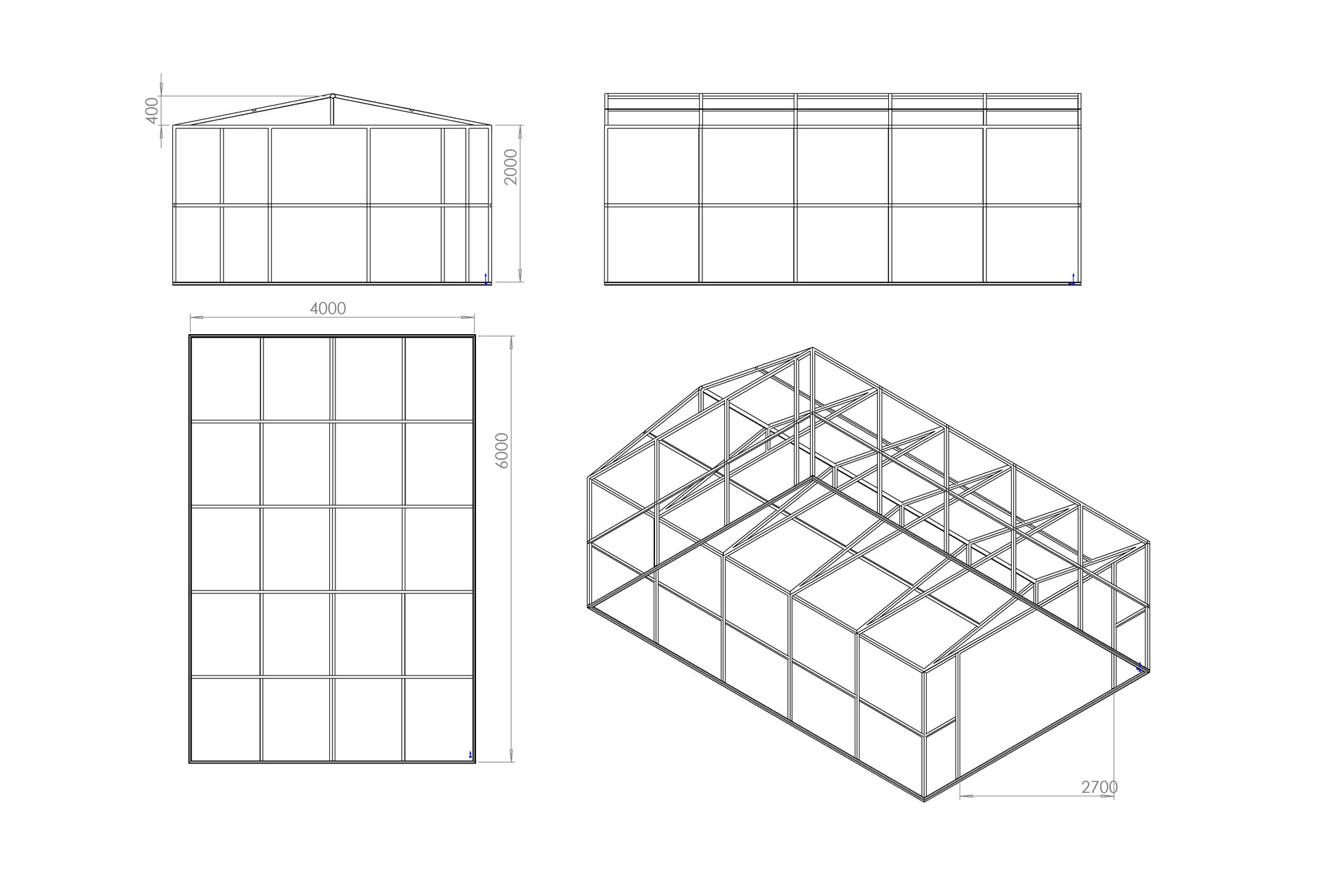 Как построить гараж пенал? Размеры и чертежи (14 шт.)